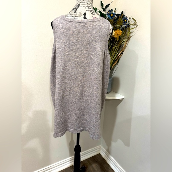 Modern Soul Pink Gray Relaxed Asymmetrical Hemline Tank Top Size 2X - Picture 3 of 6
